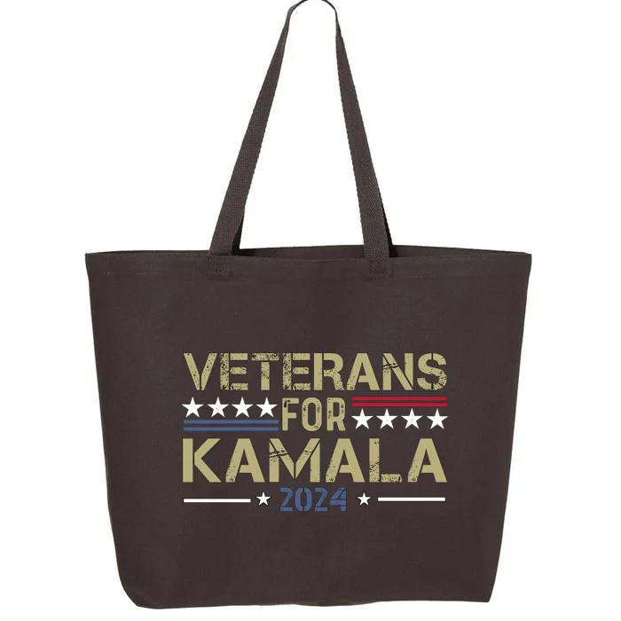 Veterans For Kamala Harris 2024 Election 25L Jumbo Tote