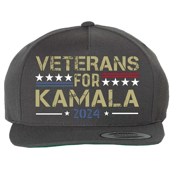 Veterans For Kamala Harris 2024 Election Wool Snapback Cap