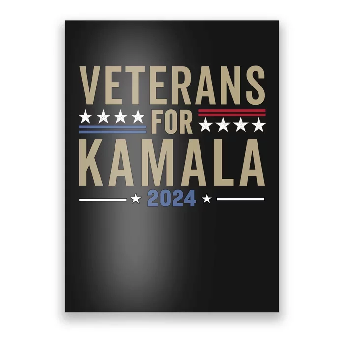 Veterans For Kamala Harris 2024 Election Poster