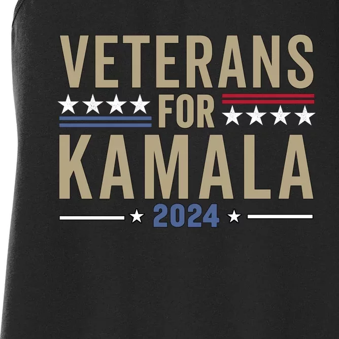 Veterans For Kamala Harris 2024 Election Women's Racerback Tank