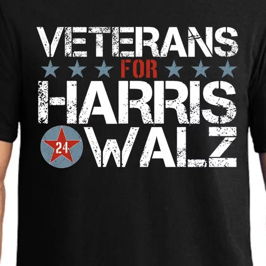 Veterans For Kamala Harris Tim Walz 2024 Vets Us Flag Kamala Pajama Set