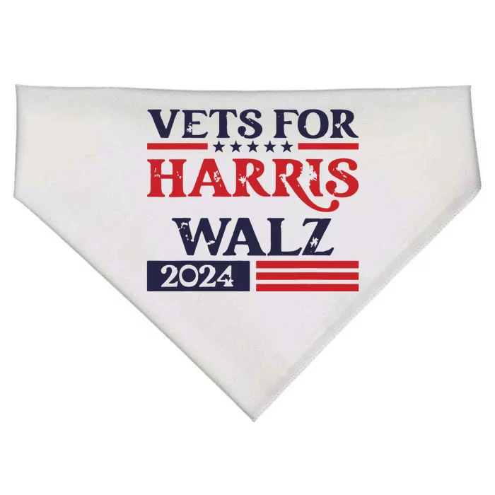 Vets For Kamala Harris Tim Walz Veterans For Harris USA-Made Doggie Bandana