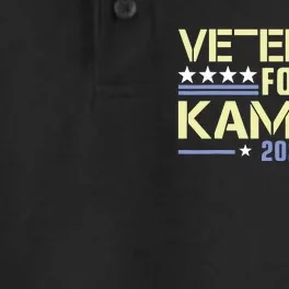 Veterans For Kamala American Flag Kamalaharris Supporter Dry Zone Grid Performance Polo