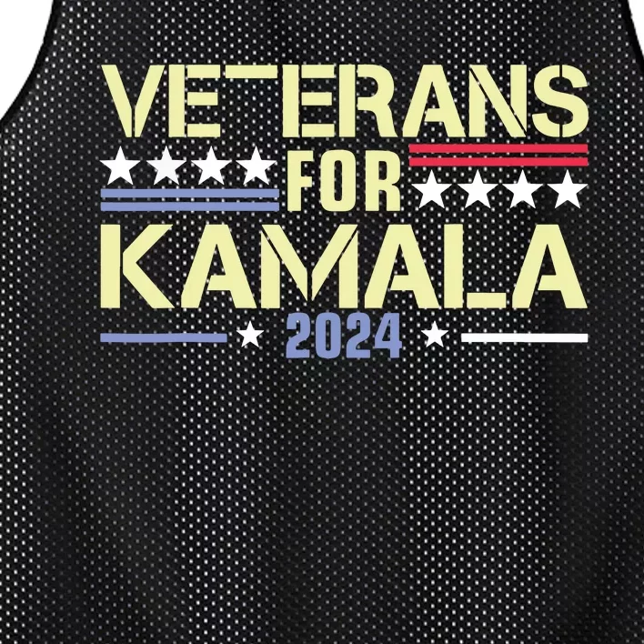 Veterans For Kamala American Flag Kamalaharris Supporter Mesh Reversible Basketball Jersey Tank