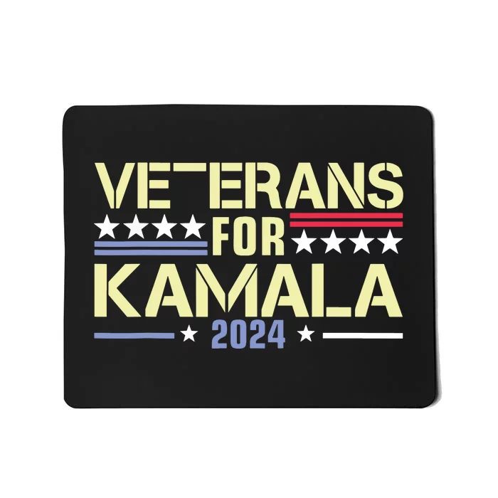 Veterans For Kamala American Flag Kamalaharris Supporter Mousepad