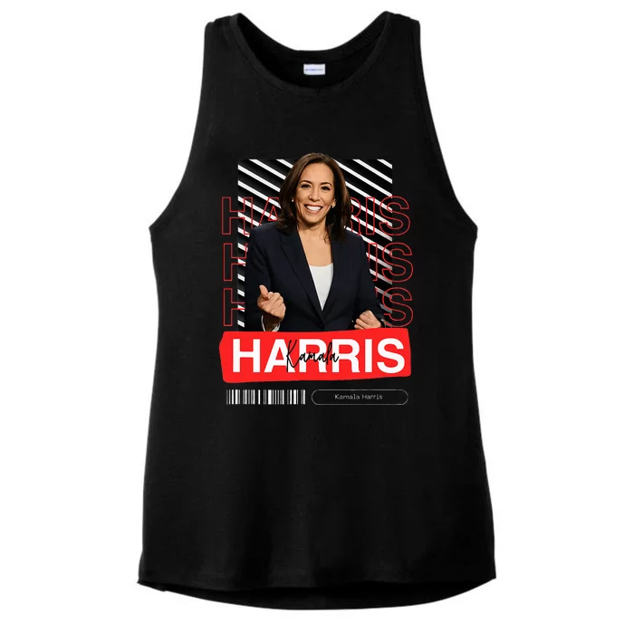 Vote For Kamala Harris – Presidential Election 2024 Ladies Tri-Blend Wicking Tank