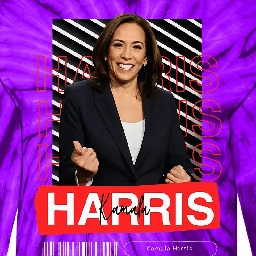 Vote For Kamala Harris – Presidential Election 2024 Tie-Dye Long Sleeve Shirt