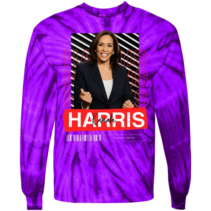 Vote For Kamala Harris – Presidential Election 2024 Tie-Dye Long Sleeve Shirt