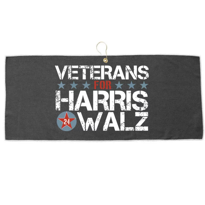 Veterans For Kamala Harris Tim Walz 2024 Vets Us Flag Kamala Large Microfiber Waffle Golf Towel