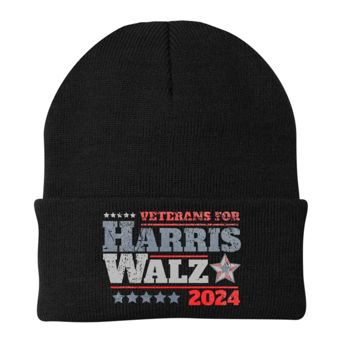 Veterans For Kamala Harris Tim Walz 2024 Knit Cap Winter Beanie