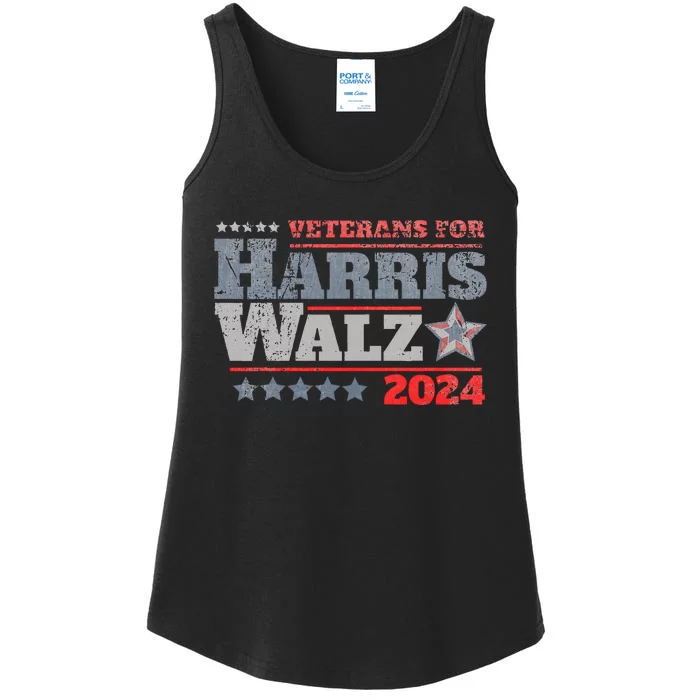 Veterans For Kamala Harris Tim Walz 2024 Ladies Essential Tank