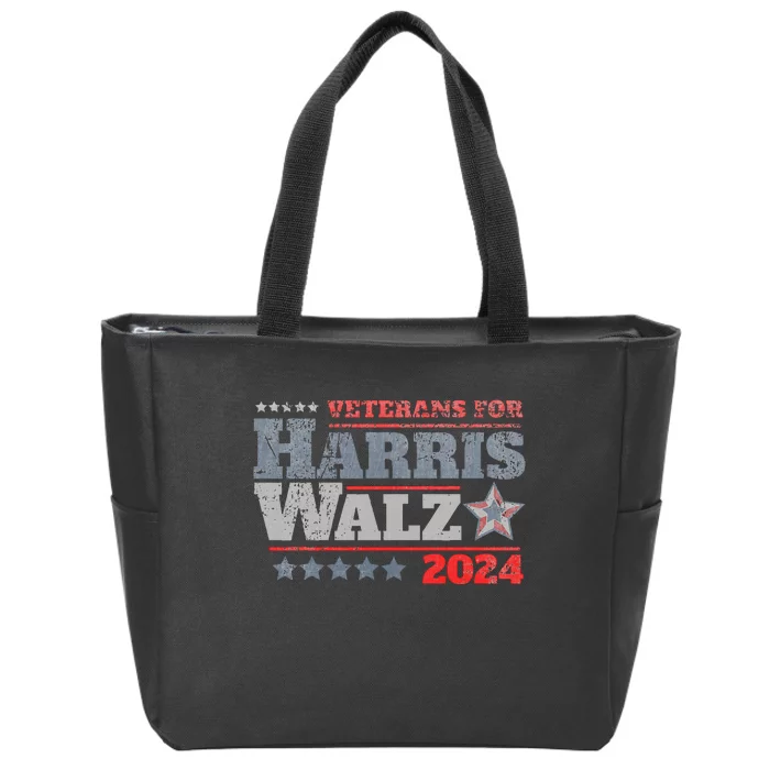 Veterans For Kamala Harris Tim Walz 2024 Zip Tote Bag