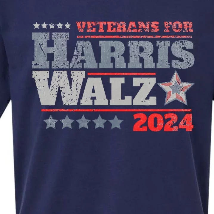 Veterans For Kamala Harris Tim Walz 2024 Sueded Cloud Jersey T-Shirt