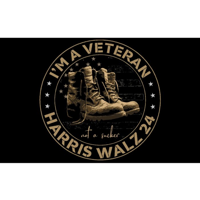 Veterans For Kamala Harris Tim Walz 2024 Election Usa Flag Bumper Sticker