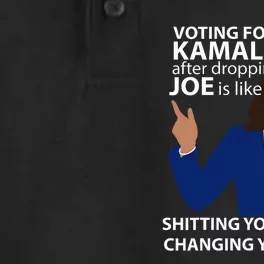 Voting For Kamala After Dropping Joe Is Like Shitting Dry Zone Grid Performance Polo