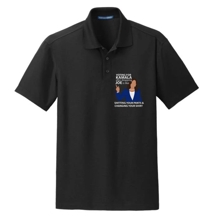 Voting For Kamala After Dropping Joe Is Like Shitting Dry Zone Grid Performance Polo