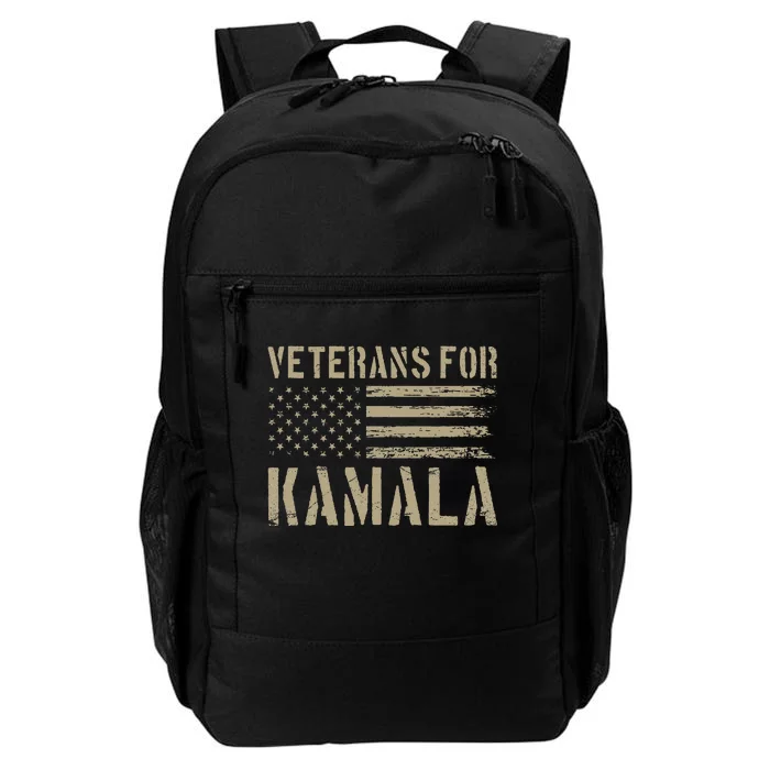 Veterans For Kamala Harris 2024 Election Usa Flag Military Daily Commute Backpack