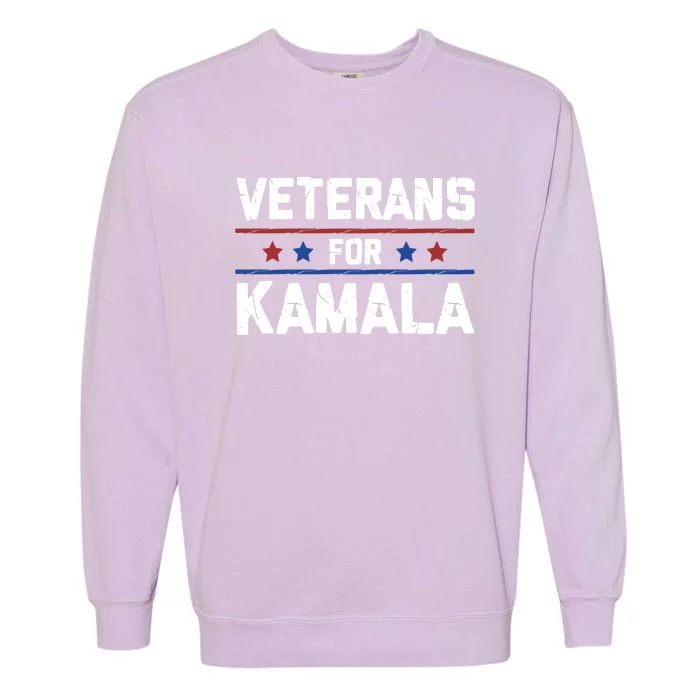 Veterans For Kamala Harris 2024 Garment-Dyed Sweatshirt