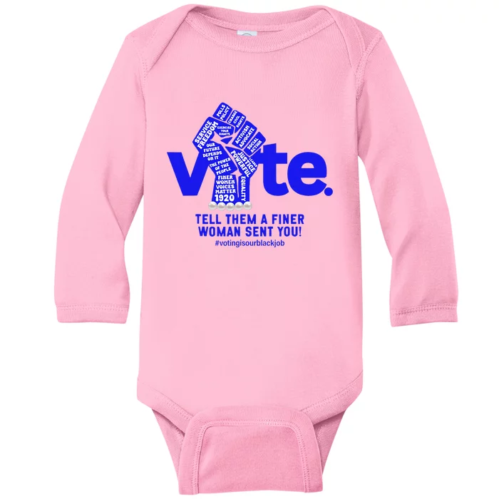 Vote For Kamala 2024 President Baby Long Sleeve Bodysuit