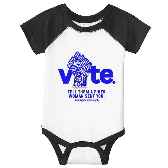 Vote For Kamala 2024 President Infant Baby Jersey Bodysuit