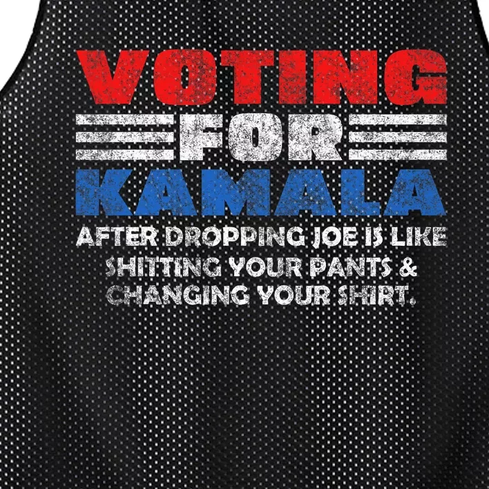 Voting For Kamala After Dropping Joe Biden Trump 2024 Mesh Reversible Basketball Jersey Tank