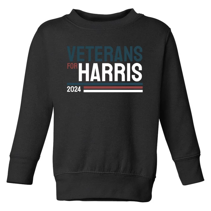 Veterans For Kamala Harris 2024 Toddler Sweatshirt