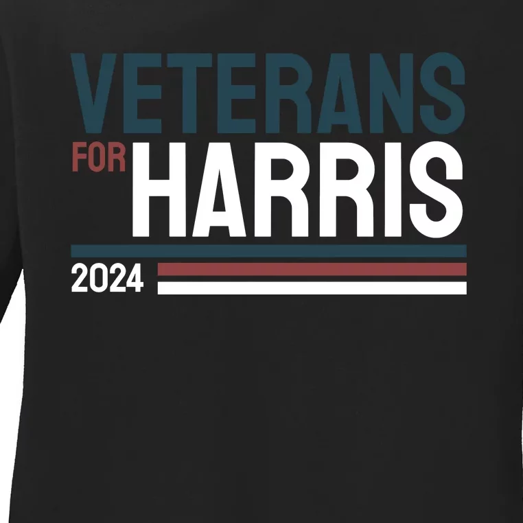 Veterans For Kamala Harris 2024 Ladies Long Sleeve Shirt