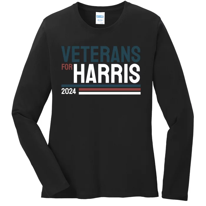 Veterans For Kamala Harris 2024 Ladies Long Sleeve Shirt