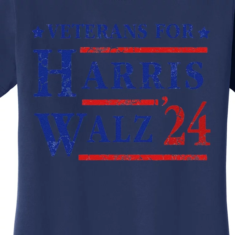 Veterans For Kamala Harris Tim Walz 2024 Election Women's T-Shirt