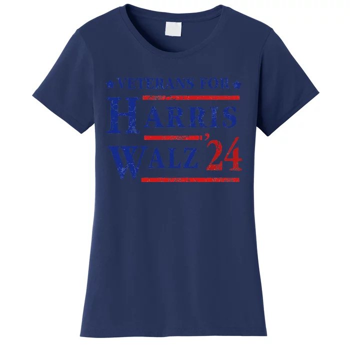 Veterans For Kamala Harris Tim Walz 2024 Election Women's T-Shirt