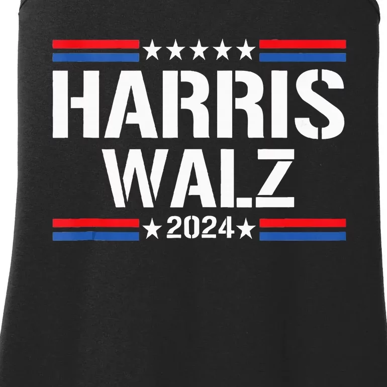 Vote For Kamala Harris Tim Walz For Us President 2024 Ladies Essential Tank