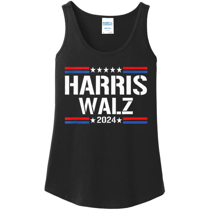 Vote For Kamala Harris Tim Walz For Us President 2024 Ladies Essential Tank