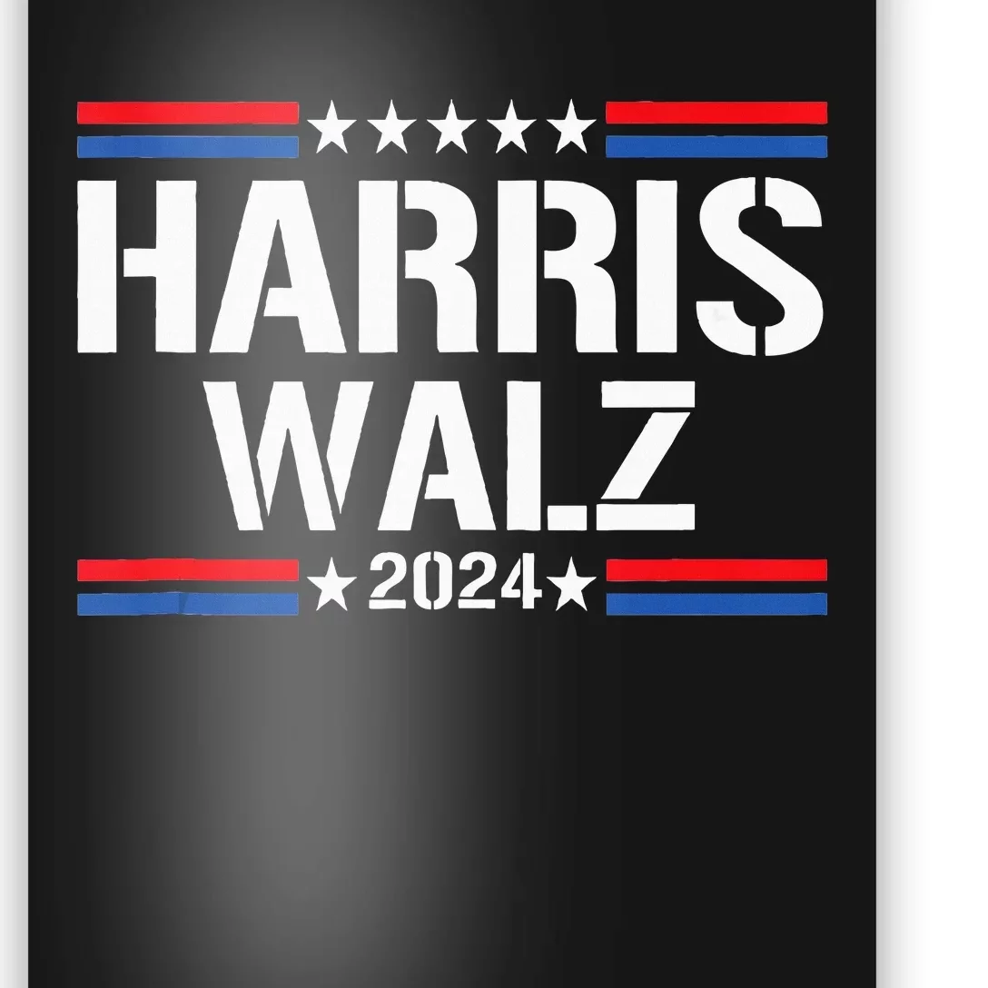 Vote For Kamala Harris Tim Walz For Us President 2024 Poster