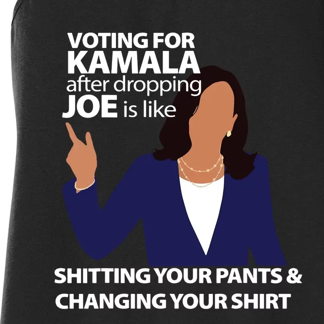 Voting For Kamala After Dropping Joe Is Like Shitting Women's Racerback Tank