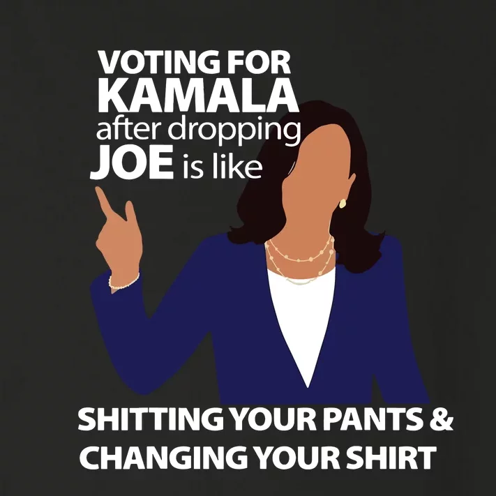 Voting For Kamala After Dropping Joe Is Like Shitting Toddler Long Sleeve Shirt