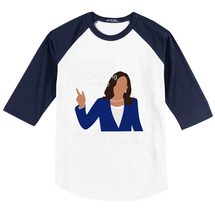 Voting For Kamala After Dropping Joe Is Like Shitting Gift Baseball Sleeve Shirt