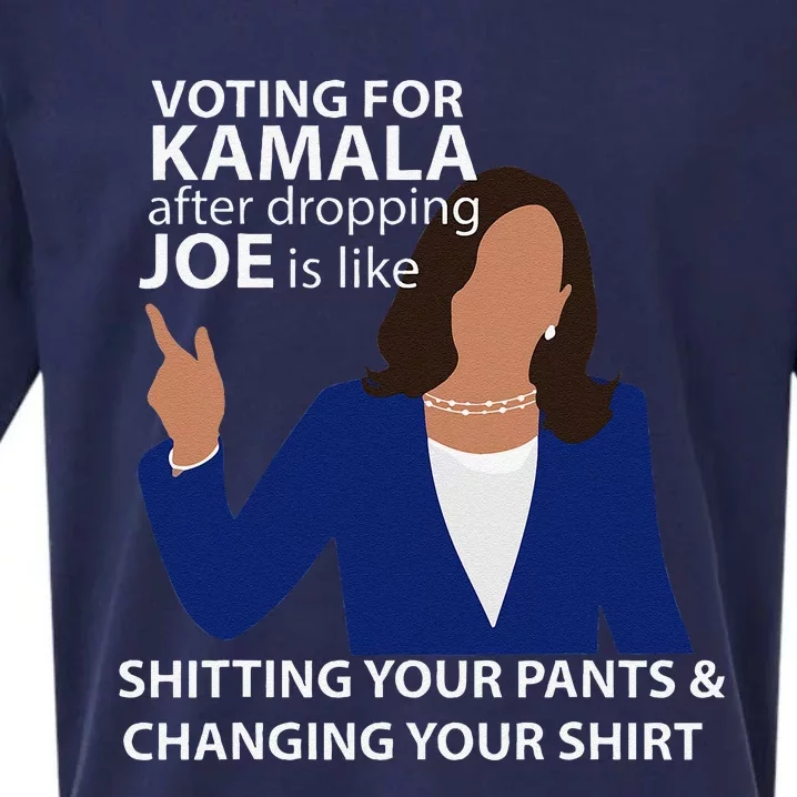 Voting For Kamala After Dropping Joe Is Like Shitting Gift Sueded Cloud Jersey T-Shirt