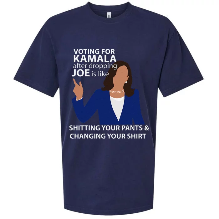 Voting For Kamala After Dropping Joe Is Like Shitting Gift Sueded Cloud Jersey T-Shirt