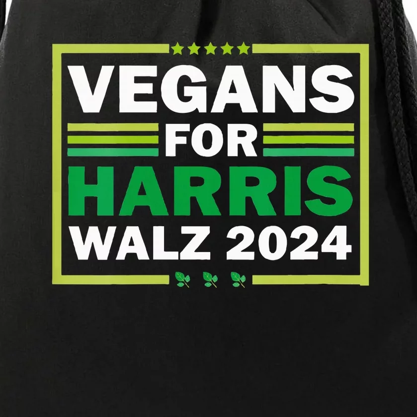 Vegans For Kamala Harris 2024 Vegan For Kamala 2024 Drawstring Bag