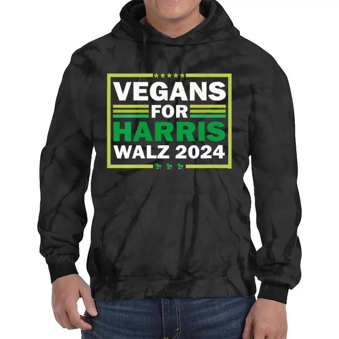 Vegans For Kamala Harris 2024 Vegan For Kamala 2024 Tie Dye Hoodie