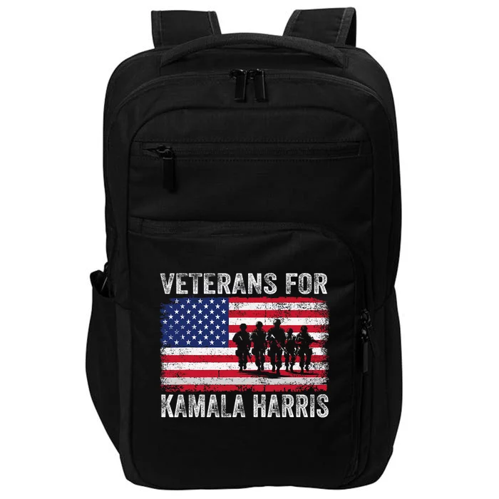 Veterans For Kamala Harris 2024 Election Usa Flag Military Impact Tech Backpack