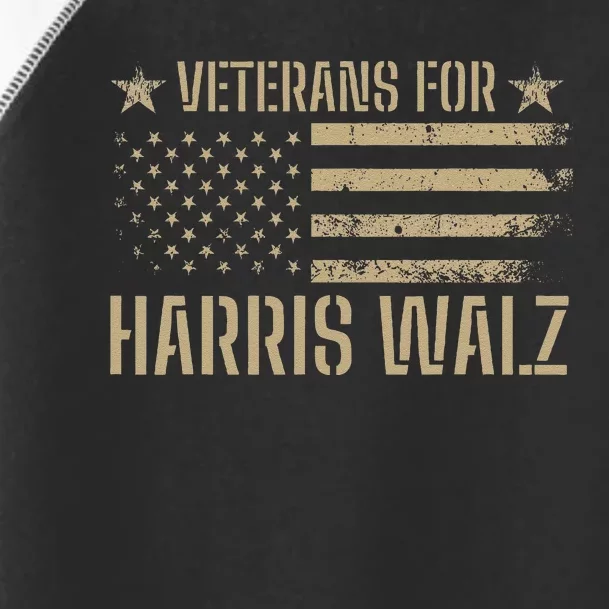 Veterans For Kamala Harris 2024 Election Usa Flag Military Toddler Fine Jersey T-Shirt