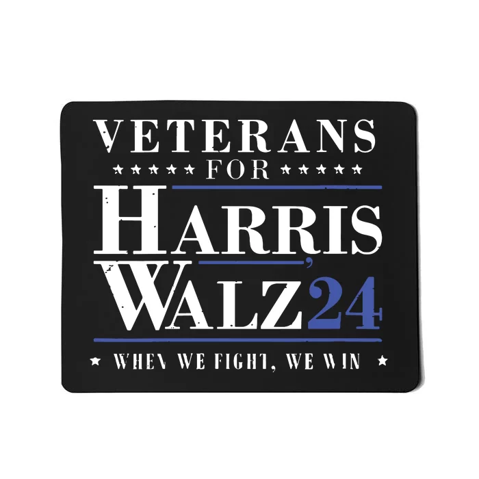 Veterans For Kamala Harris Tim Walz Waltz For President 2024 Mousepad