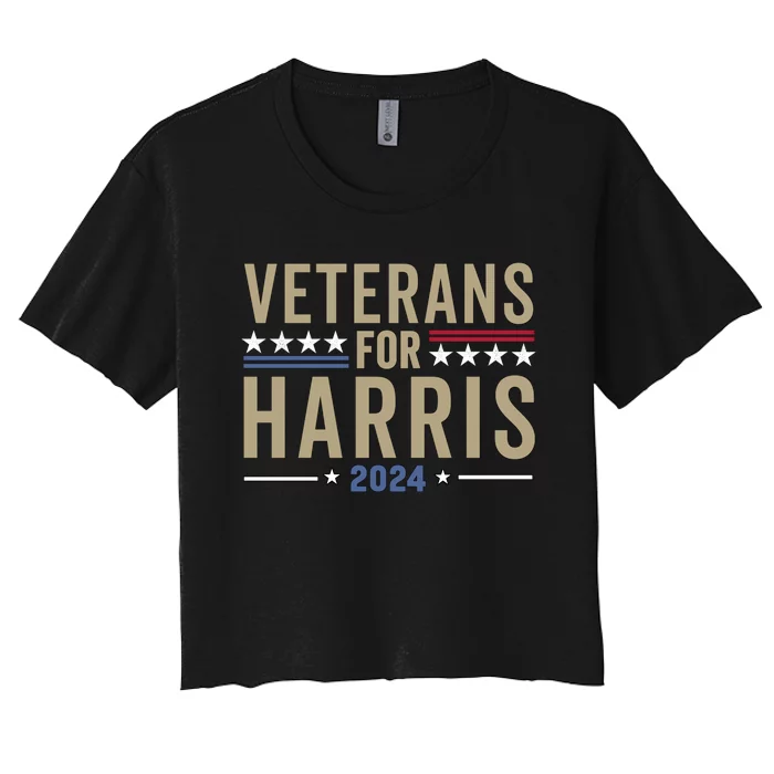 Veterans For Kamala Harris 2024 Election Women's Crop Top Tee