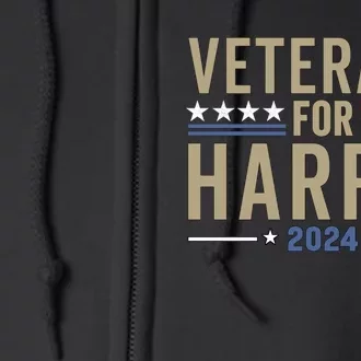 Veterans For Kamala Harris 2024 Election Full Zip Hoodie