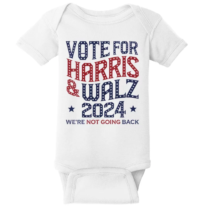 Vote For Kamala Harris And Tim Walz 2024 Election Graphic Baby Bodysuit