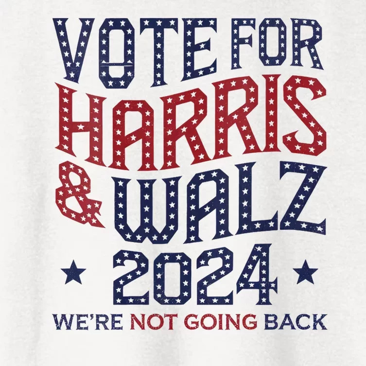 Vote For Kamala Harris And Tim Walz 2024 Election Graphic Women's Crop Top Tee