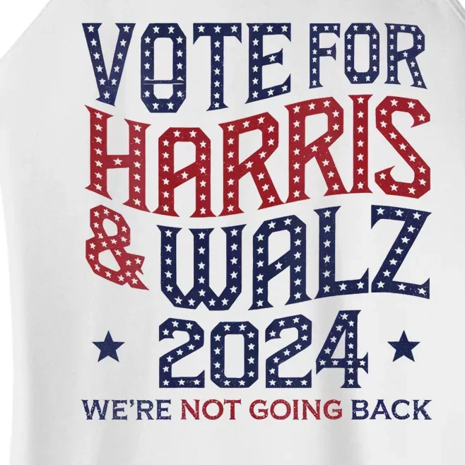 Vote For Kamala Harris And Tim Walz 2024 Election Graphic Women’s Perfect Tri Rocker Tank