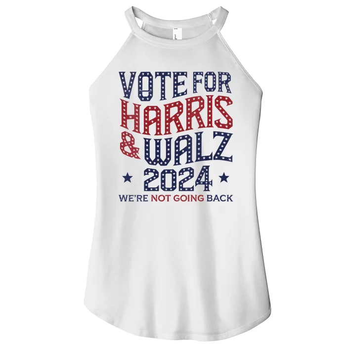 Vote For Kamala Harris And Tim Walz 2024 Election Graphic Women’s Perfect Tri Rocker Tank