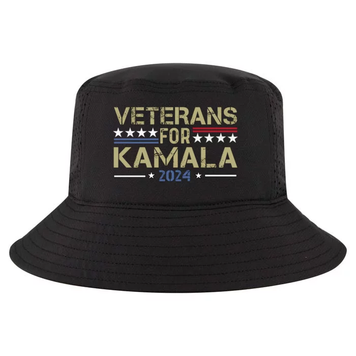 Veterans For Kamala Harris 2024 Election Cool Comfort Performance Bucket Hat